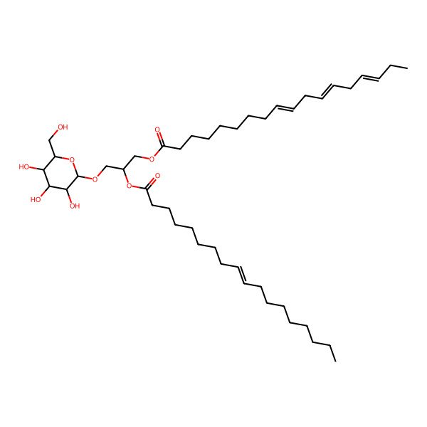 2D Structure of [1-Octadeca-9,12,15-trienoyloxy-3-[3,4,5-trihydroxy-6-(hydroxymethyl)oxan-2-yl]oxypropan-2-yl] octadec-9-enoate