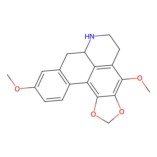 2D Structure of 7,16-Dimethoxy-3,5-dioxa-11-azapentacyclo[10.7.1.02,6.08,20.014,19]icosa-1,6,8(20),14(19),15,17-hexaene