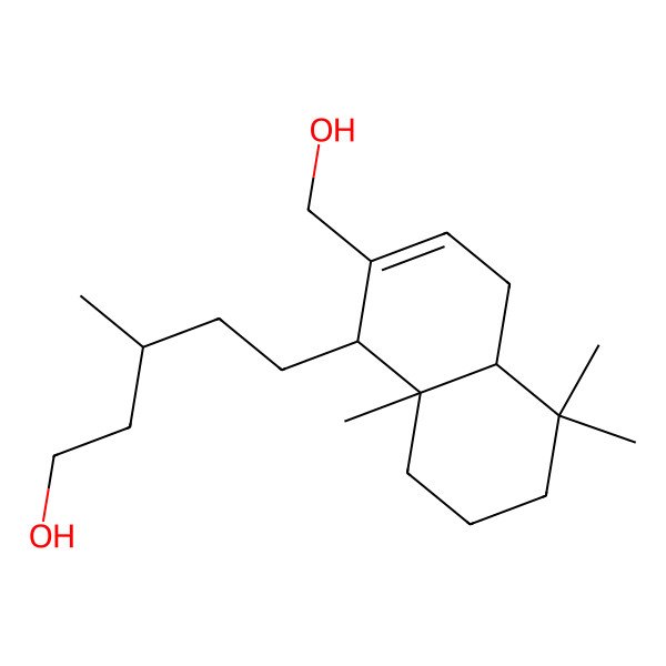 2D Structure of (3S)-5-[(1R,4aS,8aS)-2-(hydroxymethyl)-5,5,8a-trimethyl-1,4,4a,6,7,8-hexahydronaphthalen-1-yl]-3-methylpentan-1-ol