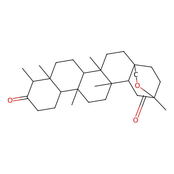 2D Structure of (1R,4R,5S,8S,9R,13S,14S,17S,18S,20S)-4,8,9,14,17,20-hexamethyl-22-oxahexacyclo[18.3.2.01,18.04,17.05,14.08,13]pentacosane-10,21-dione