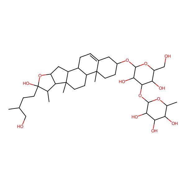 2D Structure of 2-[3,5-Dihydroxy-2-[[6-hydroxy-6-(4-hydroxy-3-methylbutyl)-7,9,13-trimethyl-5-oxapentacyclo[10.8.0.02,9.04,8.013,18]icos-18-en-16-yl]oxy]-6-(hydroxymethyl)oxan-4-yl]oxy-6-methyloxane-3,4,5-triol