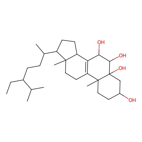 2D Structure of 17-(5-Ethyl-6-methylheptan-2-yl)-10,13-dimethyl-1,2,3,4,6,7,11,12,14,15,16,17-dodecahydrocyclopenta[a]phenanthrene-3,5,6,7-tetrol