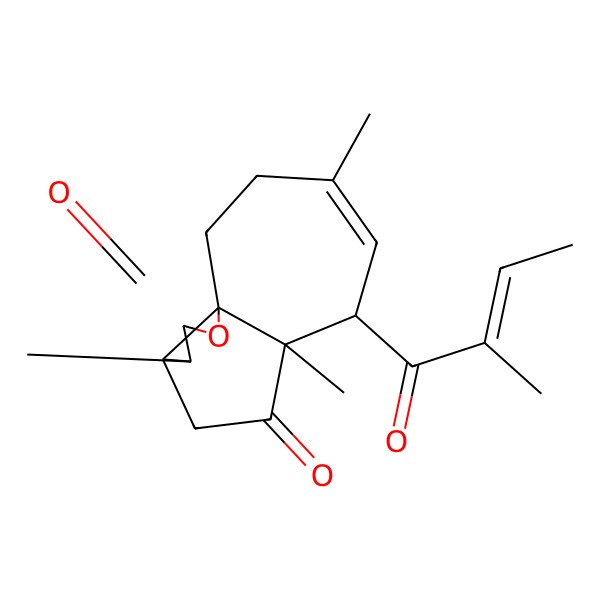 2D Structure of (1R,4R,5S,8R,9R)-4,8,11-trimethyl-9-[(Z)-2-methylbut-2-enoyl]-2-oxatricyclo[6.5.0.01,5]tridec-10-ene-3,7-dione