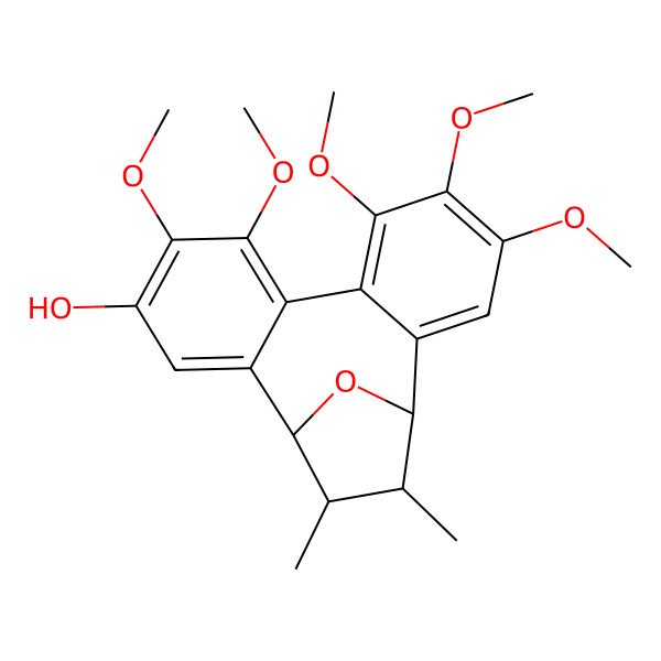 2D Structure of (1S,14R,15R,16S)-5,6,9,10,11-pentamethoxy-15,16-dimethyl-17-oxatetracyclo[12.2.1.02,7.08,13]heptadeca-2,4,6,8,10,12-hexaen-4-ol