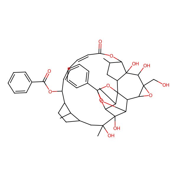2D Structure of [(1R,2S,3S,5R,6S,7S,8R,10S,11S,14Z,16Z,18R,19S,22R,24R,25S,26R,28S,30S,31R,33S)-6,7,24,25-tetrahydroxy-5-(hydroxymethyl)-10,24,31,33-tetramethyl-13-oxo-28-phenyl-4,12,27,29,32-pentaoxaoctacyclo[26.3.1.119,22.01,8.02,26.03,5.07,11.025,30]tritriaconta-14,16-dien-18-yl] benzoate