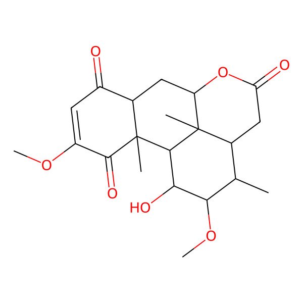 2D Structure of 16-Hydroxy-4,15-dimethoxy-2,14,17-trimethyl-10-oxatetracyclo[7.7.1.02,7.013,17]heptadec-4-ene-3,6,11-trione