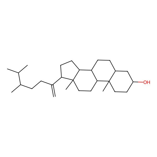2D Structure of 17-(5,6-dimethylhept-1-en-2-yl)-10,13-dimethyl-2,3,4,5,6,7,8,9,11,12,14,15,16,17-tetradecahydro-1H-cyclopenta[a]phenanthren-3-ol