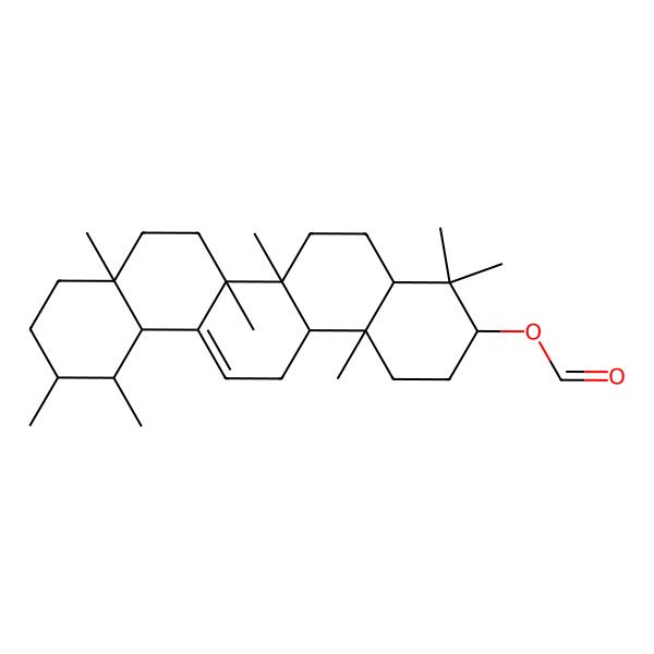 2D Structure of (4,4,6a,6b,8a,11,12,14b-octamethyl-2,3,4a,5,6,7,8,9,10,11,12,12a,14,14a-tetradecahydro-1H-picen-3-yl) formate