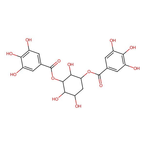 2D Structure of [(1S,2S,3S,4S,5R)-2,4,5-trihydroxy-3-(3,4,5-trihydroxybenzoyl)oxycyclohexyl] 3,4,5-trihydroxybenzoate