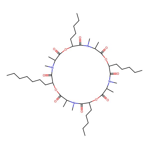 2D Structure of cyclo[DL-N(Me)Ala-DL-ONle(Me)-DL-N(Me)Ala-DL-ONle(Me)-DL-N(Me)Ala-DL-ONle(Me)-DL-N(Me)Ala-DL-ONle(Pr)]