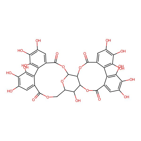 2D Structure of (1R,2S,19S,20S,21S)-7,8,9,12,13,14,20,27,28,29,32,33,34-tridecahydroxy-3,18,23,38,39-pentaoxaheptacyclo[19.17.1.02,19.05,10.011,16.025,30.031,36]nonatriaconta-5,7,9,11,13,15,25,27,29,31,33,35-dodecaene-4,17,24,37-tetrone