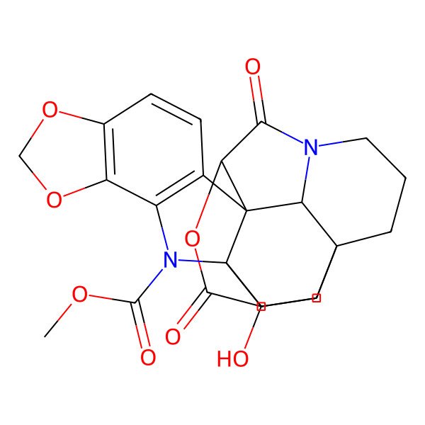 2D Structure of methyl (1S,4R,15R,16R,19S,22R)-22-hydroxy-18,21-dioxo-8,10,20-trioxa-5,17-diazaoctacyclo[15.6.3.01,16.04,15.04,22.06,14.07,11.015,19]hexacosa-6(14),7(11),12-triene-5-carboxylate