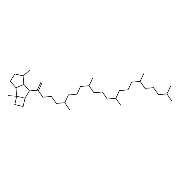 2D Structure of (1S,2R,5S,6S,7R,8R)-2,8-dimethyl-6-[(6S,10S,14S,18S)-6,10,14,18,22-pentamethyltricos-1-en-2-yl]tricyclo[5.3.0.02,5]decane