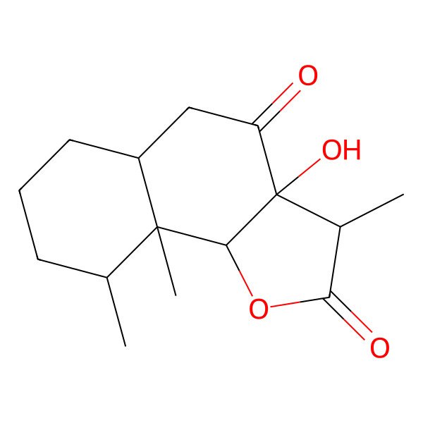 2D Structure of (3R,3aS,5aS,9S,9aR,9bR)-3a-hydroxy-3,9,9a-trimethyl-3,5,5a,6,7,8,9,9b-octahydrobenzo[g][1]benzofuran-2,4-dione