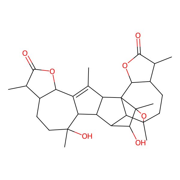 2D Structure of (1S,2R,5S,8S,9S,12S,13R,14R,15R,16S,19S,22S,23S,26S,27R)-12,16-dihydroxy-3,8,12,17,19,23-hexamethyl-6,18,25-trioxaoctacyclo[13.11.1.01,17.02,14.04,13.05,9.019,27.022,26]heptacos-3-ene-7,24-dione
