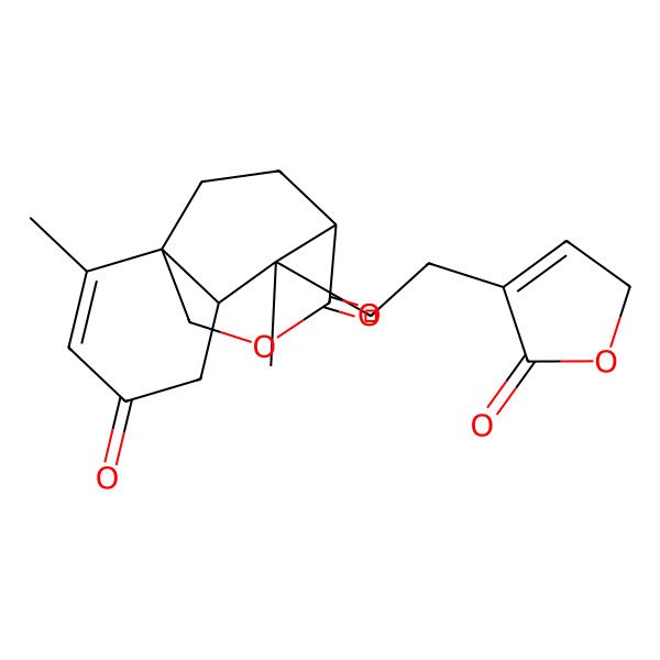 2D Structure of (1S,6R,7R,8R)-2,7-dimethyl-7-[2-(5-oxo-2H-furan-4-yl)ethyl]-10-oxatricyclo[6.3.2.01,6]tridec-2-ene-4,9-dione