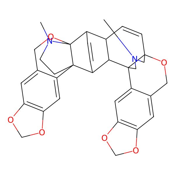 2D Structure of 34,38-Dimethyl-8,10,15,22,27,29-hexaoxa-34,38-diazaundecacyclo[19.11.3.34,16.23,17.01,21.02,18.04,16.05,13.07,11.024,32.026,30]tetraconta-5,7(11),12,19,24,26(30),31,36-octaene