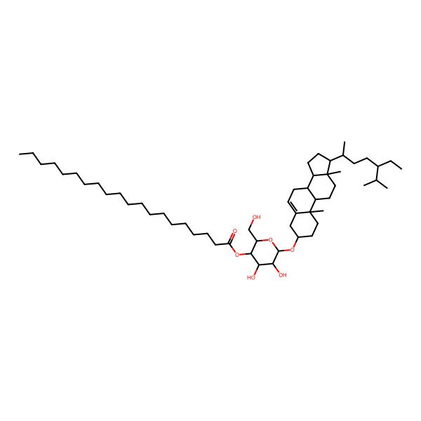 2D Structure of [6-[[17-(5-ethyl-6-methylheptan-2-yl)-10,13-dimethyl-2,3,4,7,8,9,11,12,14,15,16,17-dodecahydro-1H-cyclopenta[a]phenanthren-3-yl]oxy]-4,5-dihydroxy-2-(hydroxymethyl)oxan-3-yl] icosanoate