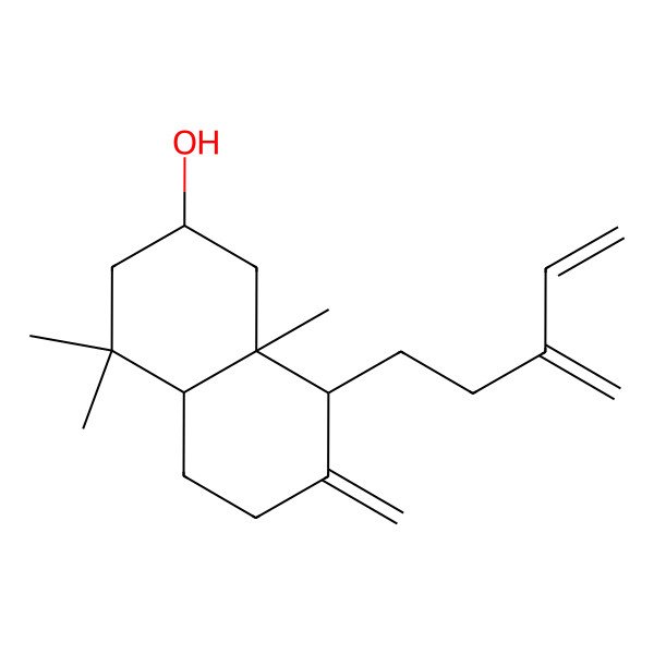 2D Structure of (2R,4aS,8S,8aS)-4,4,8a-trimethyl-7-methylidene-8-(3-methylidenepent-4-enyl)-2,3,4a,5,6,8-hexahydro-1H-naphthalen-2-ol