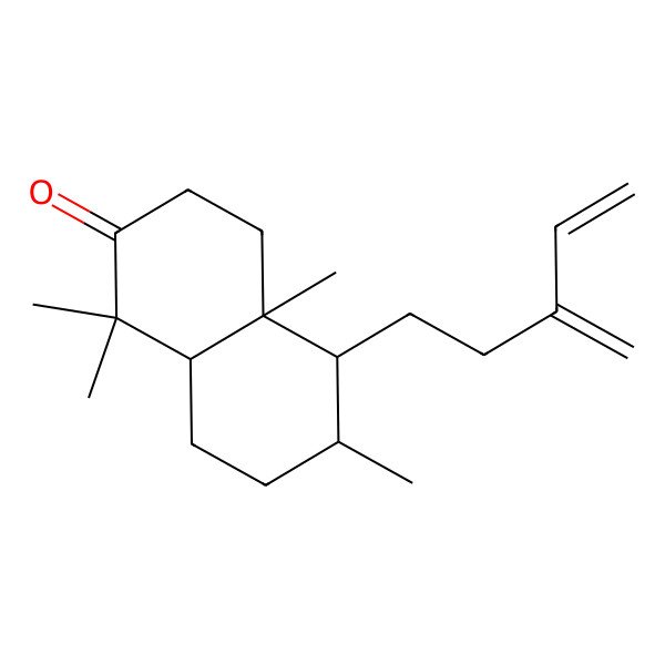2D Structure of (4aR,5S,6R,8aR)-1,1,4a,6-tetramethyl-5-(3-methylidenepent-4-enyl)-4,5,6,7,8,8a-hexahydro-3H-naphthalen-2-one