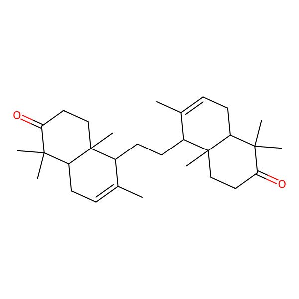 2D Structure of (4aR,5R,8aR)-5-[2-[(1S,4aR,8aR)-2,5,5,8a-tetramethyl-6-oxo-4,4a,7,8-tetrahydro-1H-naphthalen-1-yl]ethyl]-1,1,4a,6-tetramethyl-4,5,8,8a-tetrahydro-3H-naphthalen-2-one