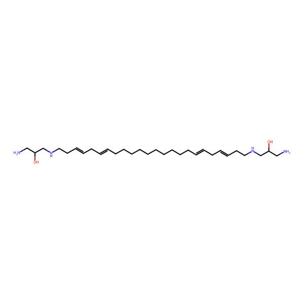 2D Structure of 1-amino-3-[[(3Z,6Z,18Z,21Z)-24-[(3-amino-2-hydroxypropyl)amino]tetracosa-3,6,18,21-tetraenyl]amino]propan-2-ol