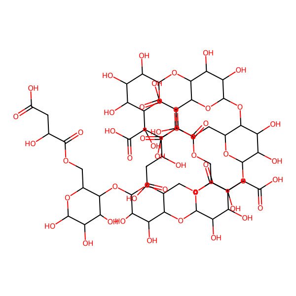 2D Structure of 4-[[3-[6-[(3-Carboxy-2-hydroxypropanoyl)oxymethyl]-5-[6-[(3-carboxy-2-hydroxypropanoyl)oxymethyl]-5-[6-[(3-carboxy-2-hydroxypropanoyl)oxymethyl]-5-[6-[(3-carboxy-2-hydroxypropanoyl)oxymethyl]-3,4-dihydroxy-5-[3,4,5-trihydroxy-6-(hydroxymethyl)oxan-2-yl]oxyoxan-2-yl]oxy-3,4-dihydroxyoxan-2-yl]oxy-3,4-dihydroxyoxan-2-yl]oxy-3,4-dihydroxyoxan-2-yl]oxy-4,5,6-trihydroxyoxan-2-yl]methoxy]-3-hydroxy-4-oxobutanoic acid