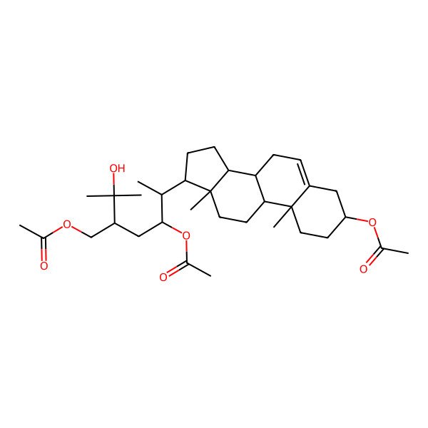 2D Structure of [(2R,4R,5S)-4-acetyloxy-5-[(3S,8S,9S,10R,13S,14S,17R)-3-acetyloxy-10,13-dimethyl-2,3,4,7,8,9,11,12,14,15,16,17-dodecahydro-1H-cyclopenta[a]phenanthren-17-yl]-2-(2-hydroxypropan-2-yl)hexyl] acetate