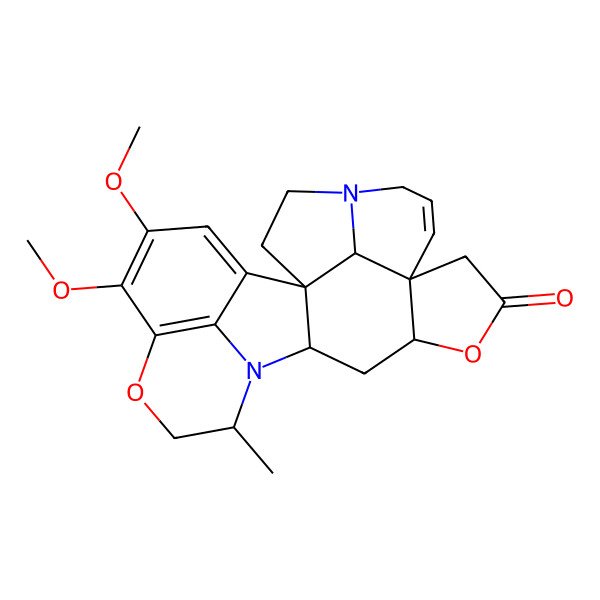 2D Structure of (2R,9S,13S,15R,17R,25R)-21,22-dimethoxy-17-methyl-12,19-dioxa-5,16-diazaheptacyclo[14.7.1.12,5.02,15.09,13.020,24.09,25]pentacosa-1(23),7,20(24),21-tetraen-11-one