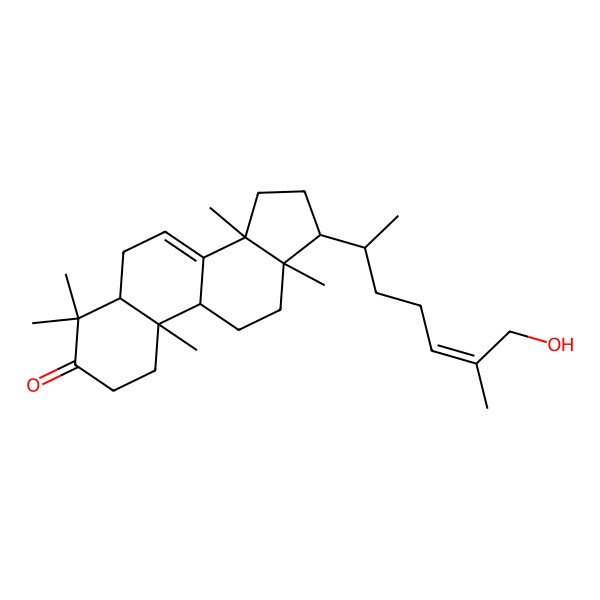2D Structure of 17-(7-Hydroxy-6-methylhept-5-en-2-yl)-4,4,10,13,14-pentamethyl-1,2,5,6,9,11,12,15,16,17-decahydrocyclopenta[a]phenanthren-3-one