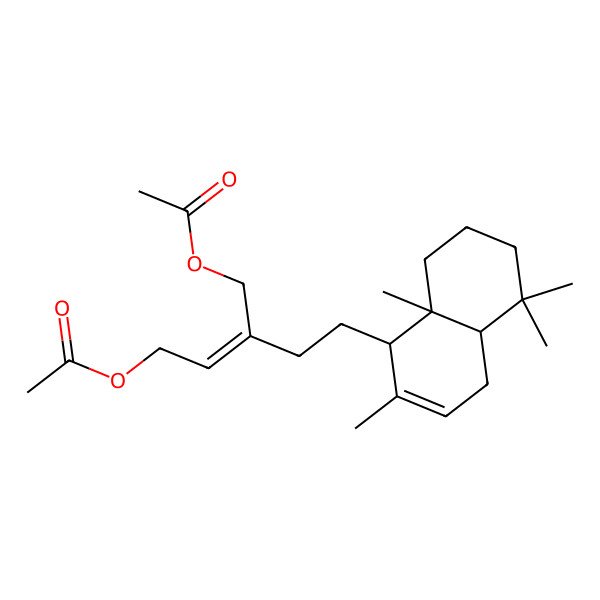2D Structure of [(Z)-5-[(1R,4aR,8aS)-2,5,5,8a-tetramethyl-1,4,4a,6,7,8-hexahydronaphthalen-1-yl]-3-(acetyloxymethyl)pent-2-enyl] acetate