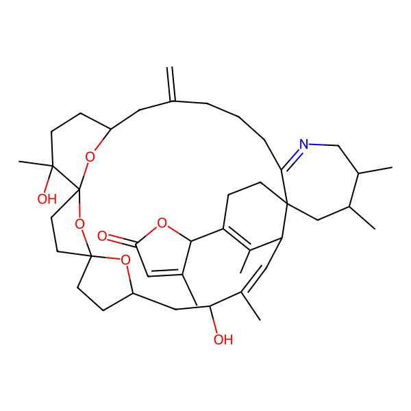 2D Structure of (2S)-2-[(1R,4R,7R,9R,10E,12R,17R,19R,20R,29R,32S)-9,32-dihydroxy-10,13,19,20,32-pentamethyl-27-methylidene-33,34,35-trioxa-22-azahexacyclo[27.3.1.11,4.14,7.012,17.017,23]pentatriaconta-10,13,22-trien-14-yl]-3-methyl-2H-furan-5-one