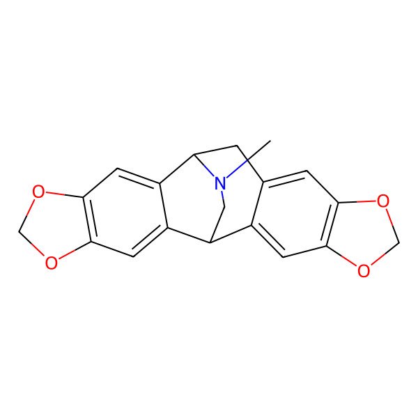 2D Structure of (1S,12R)-23-methyl-5,7,16,18-tetraoxa-23-azahexacyclo[10.9.2.02,10.04,8.013,21.015,19]tricosa-2,4(8),9,13,15(19),20-hexaene