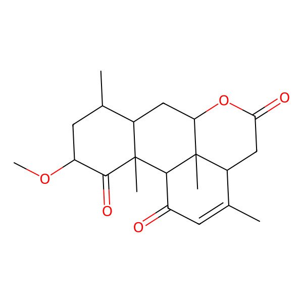 2D Structure of (1S,2S,4S,6R,7S,9R,13S,17S)-4-methoxy-2,6,14,17-tetramethyl-10-oxatetracyclo[7.7.1.02,7.013,17]heptadec-14-ene-3,11,16-trione