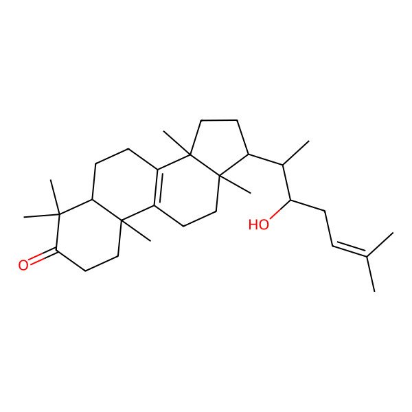 2D Structure of 17-(3-Hydroxy-6-methylhept-5-en-2-yl)-4,4,10,13,14-pentamethyl-1,2,5,6,7,11,12,15,16,17-decahydrocyclopenta[a]phenanthren-3-one