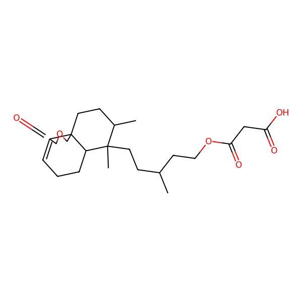 2D Structure of 3-[5-(7,8-dimethyl-3-oxo-5,6,6a,8,9,10-hexahydro-1H-benzo[d][2]benzofuran-7-yl)-3-methylpentoxy]-3-oxopropanoic acid