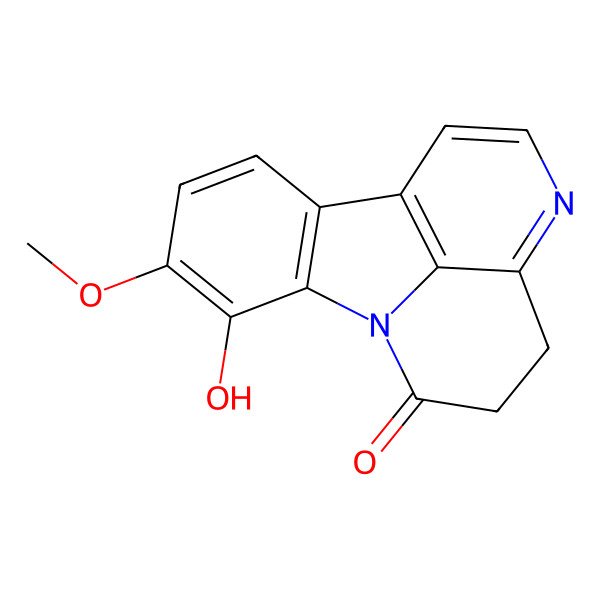 2D Structure of 14-Hydroxy-13-methoxy-1,6-diazatetracyclo[7.6.1.05,16.010,15]hexadeca-5,7,9(16),10(15),11,13-hexaen-2-one