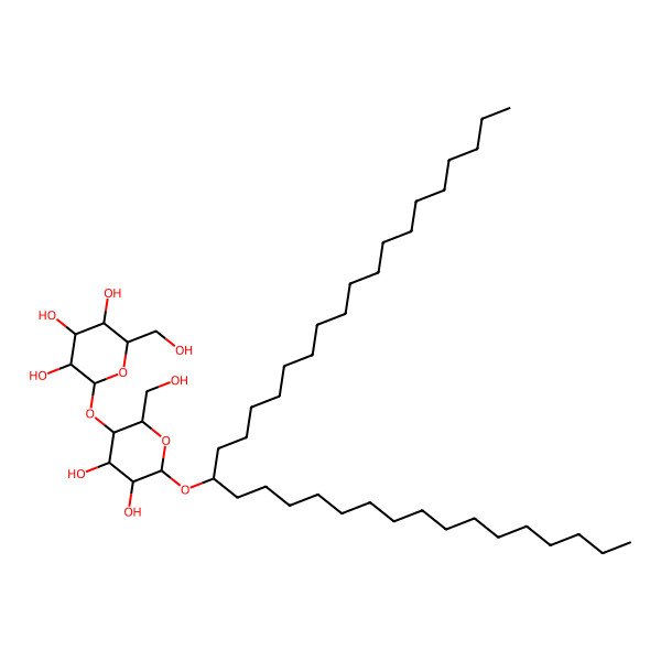 2D Structure of (2R,3S,4S,5S,6S)-2-[(2S,3R,4R,5S,6R)-4,5-dihydroxy-2-(hydroxymethyl)-6-pentatriacontan-17-yloxyoxan-3-yl]oxy-6-(hydroxymethyl)oxane-3,4,5-triol