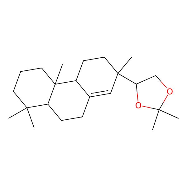 2D Structure of (4R)-4-[(2S,4aS,4bS,8aS)-2,4b,8,8-tetramethyl-4,4a,5,6,7,8a,9,10-octahydro-3H-phenanthren-2-yl]-2,2-dimethyl-1,3-dioxolane