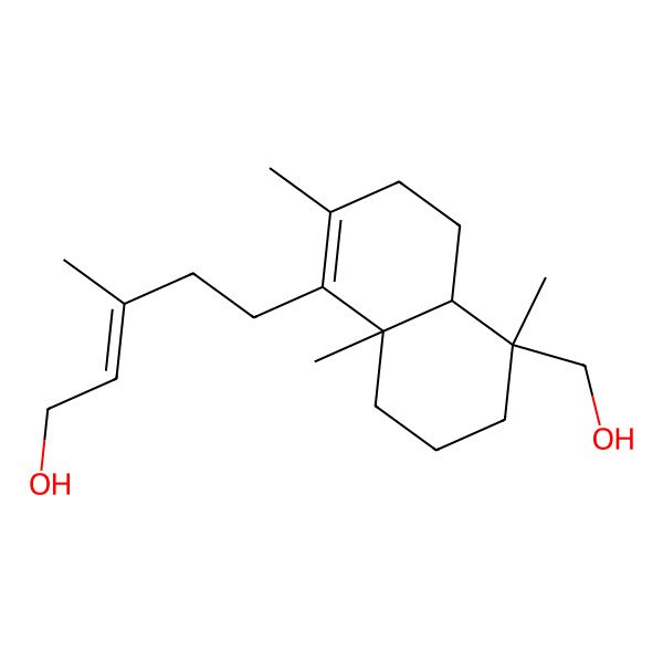 2D Structure of (E)-5-[(4aR,5S,8aS)-5-(hydroxymethyl)-2,5,8a-trimethyl-3,4,4a,6,7,8-hexahydronaphthalen-1-yl]-3-methylpent-2-en-1-ol