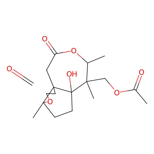 2D Structure of [(1R,5S,8S,9R,10S)-8-hydroxy-5,9,10-trimethyl-3,12-dioxo-4,11-dioxatricyclo[6.5.0.01,5]tridecan-9-yl]methyl acetate