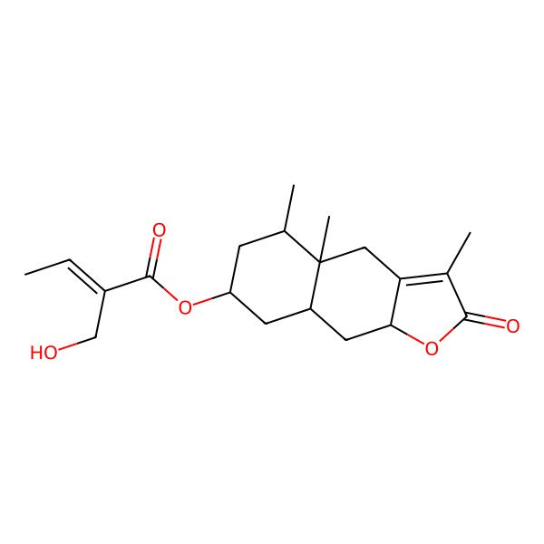 2D Structure of [(4aR,5S,7R,8aR,9aS)-3,4a,5-trimethyl-2-oxo-4,5,6,7,8,8a,9,9a-octahydrobenzo[f][1]benzofuran-7-yl] (Z)-2-(hydroxymethyl)but-2-enoate