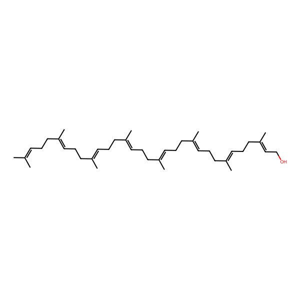 2D Structure of (2Z,6Z,10Z,14Z,18E,22E,26E)-3,7,11,15,19,23,27,31-octamethyldotriaconta-2,6,10,14,18,22,26,30-octaen-1-ol