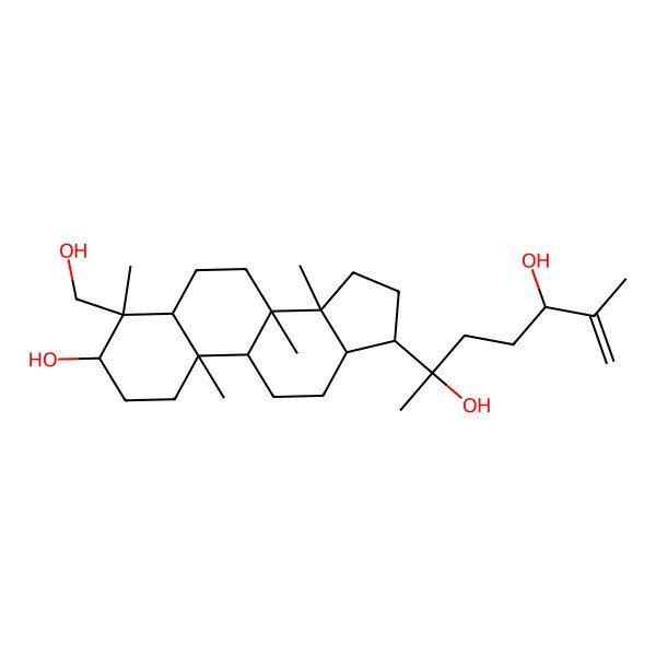 2D Structure of (2S,5S)-2-[(3S,4R,5R,8R,9R,10R,13R,14R,17S)-3-hydroxy-4-(hydroxymethyl)-4,8,10,14-tetramethyl-2,3,5,6,7,9,11,12,13,15,16,17-dodecahydro-1H-cyclopenta[a]phenanthren-17-yl]-6-methylhept-6-ene-2,5-diol