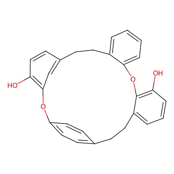2D Structure of 2,16-Dioxapentacyclo[23.2.2.13,7.010,15.017,22]triaconta-1(27),3,5,7(30),10,12,14,17(22),18,20,25,28-dodecaene-4,18-diol