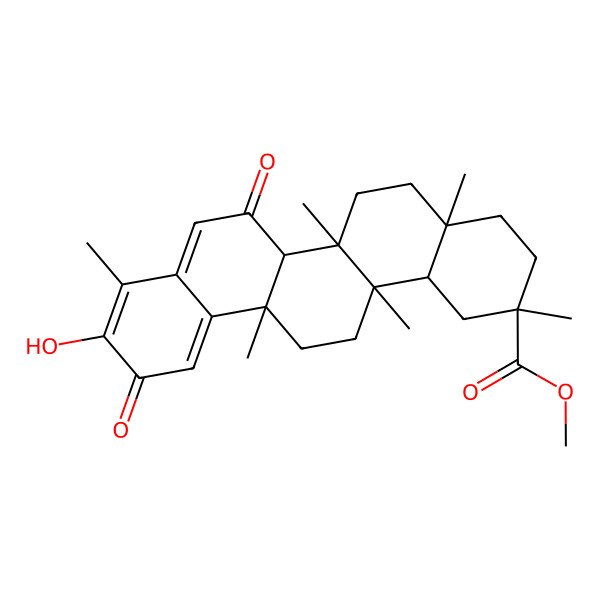 2D Structure of methyl 10-hydroxy-2,4a,6a,6a,9,14a-hexamethyl-7,11-dioxo-3,4,5,6,6b,13,14,14b-octahydro-1H-picene-2-carboxylate