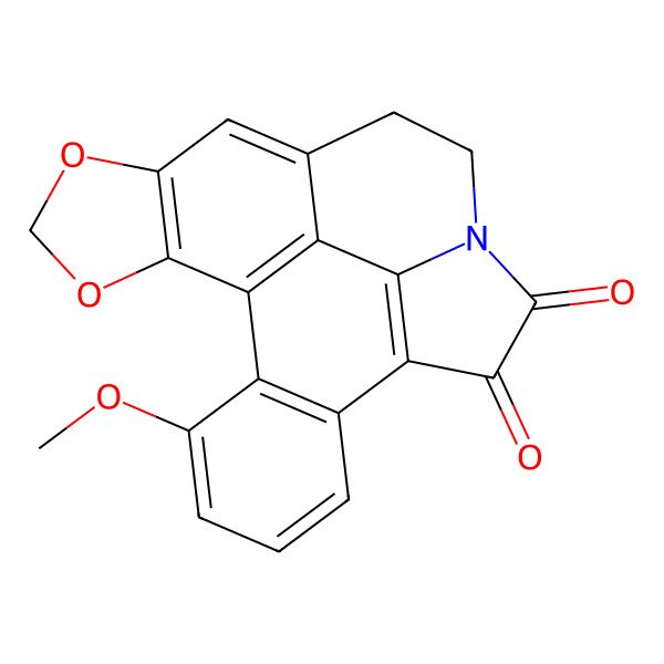 2D Structure of 19-Methoxy-3,5-dioxa-11-azahexacyclo[9.9.2.02,6.08,21.014,22.015,20]docosa-1(21),2(6),7,14(22),15(20),16,18-heptaene-12,13-dione