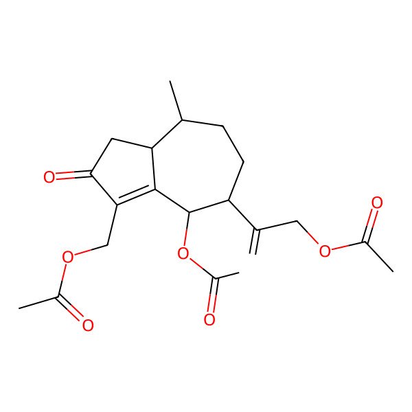 2D Structure of [(3aR,4R,7S,8R)-8-acetyloxy-7-(3-acetyloxyprop-1-en-2-yl)-4-methyl-2-oxo-3a,4,5,6,7,8-hexahydro-3H-azulen-1-yl]methyl acetate