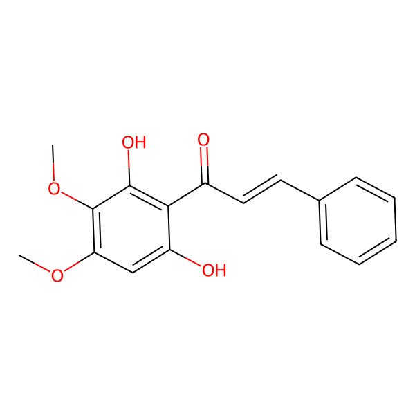 2D Structure of 2-Propen-1-one, 1-(2,6-dihydroxy-3,4-dimethoxyphenyl)-3-phenyl-, (E)-; (2E)-1-(2,6-Dihydroxy-3,4-dimethoxyphenyl)-3-phenyl-2-propen-1-one
