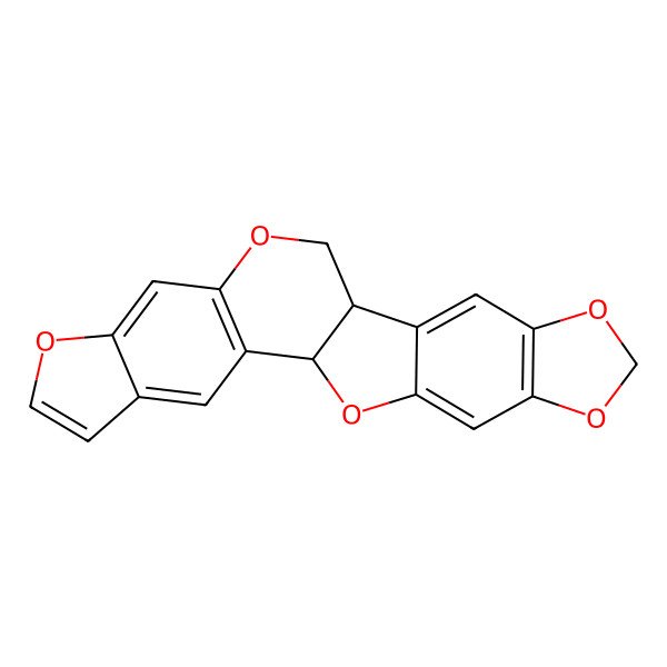 2D Structure of (1S,13R)-7,11,17,19,23-pentaoxahexacyclo[11.10.0.02,10.04,8.014,22.016,20]tricosa-2(10),3,5,8,14,16(20),21-heptaene